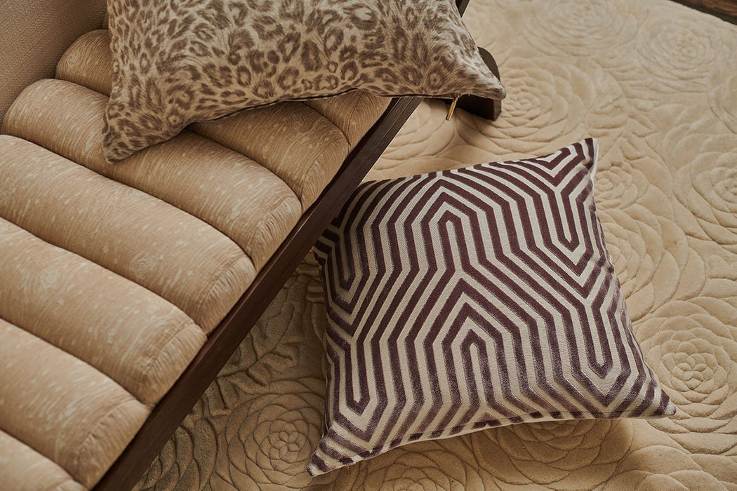 Vanderbilt Velvet 22x22 Square Decorative Designer Throw Pillow Cover | House Finery