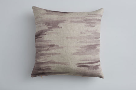 Awash Amethyst 22x22 Square Linen Decorative Designer Throw Pillow Cover | House Finery