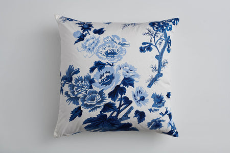 Pyne Hollyhock 22x22 Square Decorative Designer Throw Pillow Cover | House Finery